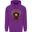 The Warrior Gym Spartan Helmet Bodybuilding Childrens Kids Hoodie Purple