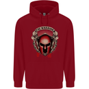 The Warrior Gym Spartan Helmet Bodybuilding Childrens Kids Hoodie Red