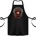 The Warrior Gym Spartan Helmet Bodybuilding Cotton Apron 100% Organic Black