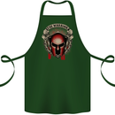 The Warrior Gym Spartan Helmet Bodybuilding Cotton Apron 100% Organic Forest Green