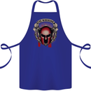 The Warrior Gym Spartan Helmet Bodybuilding Cotton Apron 100% Organic Royal Blue