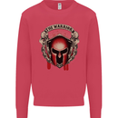 The Warrior Gym Spartan Helmet Bodybuilding Kids Sweatshirt Jumper Heliconia