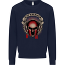 The Warrior Gym Spartan Helmet Bodybuilding Kids Sweatshirt Jumper Navy Blue