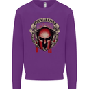 The Warrior Gym Spartan Helmet Bodybuilding Kids Sweatshirt Jumper Purple