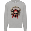 The Warrior Gym Spartan Helmet Bodybuilding Kids Sweatshirt Jumper Sports Grey