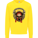 The Warrior Gym Spartan Helmet Bodybuilding Kids Sweatshirt Jumper Yellow