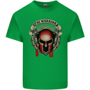 The Warrior Gym Spartan Helmet Bodybuilding Kids T-Shirt Childrens Irish Green