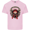 The Warrior Gym Spartan Helmet Bodybuilding Kids T-Shirt Childrens Light Pink