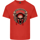 The Warrior Gym Spartan Helmet Bodybuilding Kids T-Shirt Childrens Red