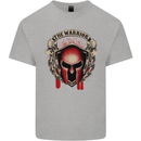 The Warrior Gym Spartan Helmet Bodybuilding Kids T-Shirt Childrens Sports Grey