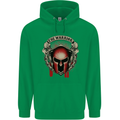 The Warrior Gym Spartan Helmet Bodybuilding Mens 80% Cotton Hoodie Irish Green