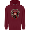 The Warrior Gym Spartan Helmet Bodybuilding Mens 80% Cotton Hoodie Maroon