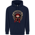 The Warrior Gym Spartan Helmet Bodybuilding Mens 80% Cotton Hoodie Navy Blue