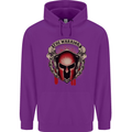 The Warrior Gym Spartan Helmet Bodybuilding Mens 80% Cotton Hoodie Purple