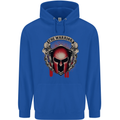 The Warrior Gym Spartan Helmet Bodybuilding Mens 80% Cotton Hoodie Royal Blue