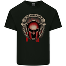 The Warrior Gym Spartan Helmet Bodybuilding Mens Cotton T-Shirt Tee Top Black