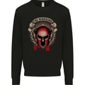 The Warrior Gym Spartan Helmet Bodybuilding Mens Sweatshirt Jumper Black