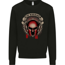 The Warrior Gym Spartan Helmet Bodybuilding Mens Sweatshirt Jumper Black