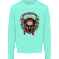The Warrior Gym Spartan Helmet Bodybuilding Mens Sweatshirt Jumper Peppermint