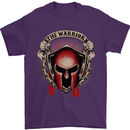 The Warrior Gym Spartan Helmet Bodybuilding Mens T-Shirt Cotton Gildan Purple