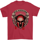 The Warrior Gym Spartan Helmet Bodybuilding Mens T-Shirt Cotton Gildan Red