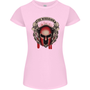 The Warrior Gym Spartan Helmet Bodybuilding Womens Petite Cut T-Shirt Light Pink
