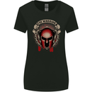 The Warrior Gym Spartan Helmet Bodybuilding Womens Wider Cut T-Shirt Black