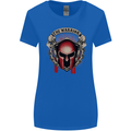 The Warrior Gym Spartan Helmet Bodybuilding Womens Wider Cut T-Shirt Royal Blue