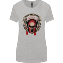 The Warrior Gym Spartan Helmet Bodybuilding Womens Wider Cut T-Shirt Sports Grey