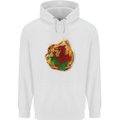 The Welsh Flag Fire Effect Wales Childrens Kids Hoodie White
