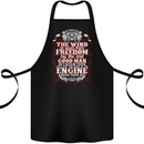 The Wind In Your Hair Funny Biker Motorbike Cotton Apron 100% Organic Black