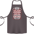 The Wind In Your Hair Funny Biker Motorbike Cotton Apron 100% Organic Dark Grey