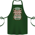 The Wind In Your Hair Funny Biker Motorbike Cotton Apron 100% Organic Forest Green
