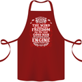 The Wind In Your Hair Funny Biker Motorbike Cotton Apron 100% Organic Maroon