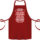 The Wind In Your Hair Funny Biker Motorbike Cotton Apron 100% Organic Maroon