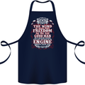 The Wind In Your Hair Funny Biker Motorbike Cotton Apron 100% Organic Navy Blue