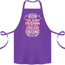 The Wind In Your Hair Funny Biker Motorbike Cotton Apron 100% Organic Purple