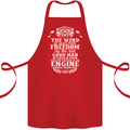 The Wind In Your Hair Funny Biker Motorbike Cotton Apron 100% Organic Red