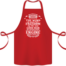 The Wind In Your Hair Funny Biker Motorbike Cotton Apron 100% Organic Red