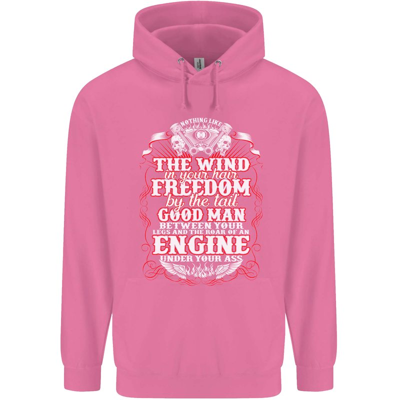 The Wind In Your Hair Funny Biker Motorbike Mens 80% Cotton Hoodie Azelea