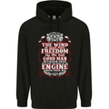 The Wind In Your Hair Funny Biker Motorbike Mens 80% Cotton Hoodie Black