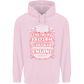 The Wind In Your Hair Funny Biker Motorbike Mens 80% Cotton Hoodie Light Pink
