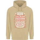 The Wind In Your Hair Funny Biker Motorbike Mens 80% Cotton Hoodie Sand