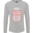 The Wind In Your Hair Funny Biker Motorbike Mens Long Sleeve T-Shirt Sports Grey