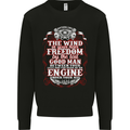 The Wind In Your Hair Funny Biker Motorbike Mens Sweatshirt Jumper Black