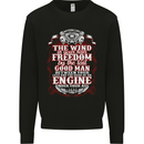 The Wind In Your Hair Funny Biker Motorbike Mens Sweatshirt Jumper Black