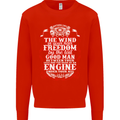The Wind In Your Hair Funny Biker Motorbike Mens Sweatshirt Jumper Bright Red
