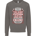 The Wind In Your Hair Funny Biker Motorbike Mens Sweatshirt Jumper Charcoal