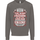 The Wind In Your Hair Funny Biker Motorbike Mens Sweatshirt Jumper Charcoal