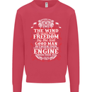 The Wind In Your Hair Funny Biker Motorbike Mens Sweatshirt Jumper Heliconia